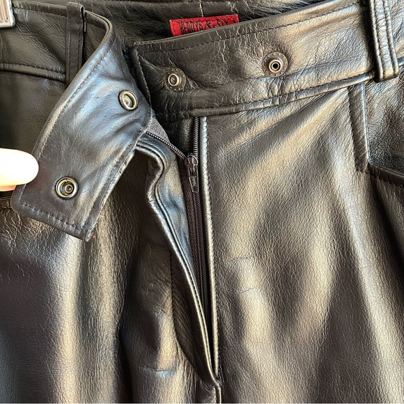 Black High Waisted Leather Trousers Sz 10 Bedoya & Sly Canada Women’s Pants EUC - Picture 6 of 10